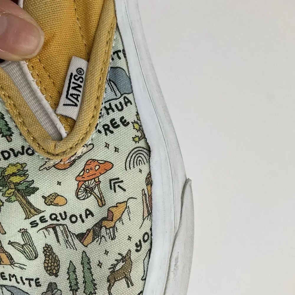 Vans Customs California National Parks Slip-On Sneakers M 5.5 W 7.0 Needs Repair